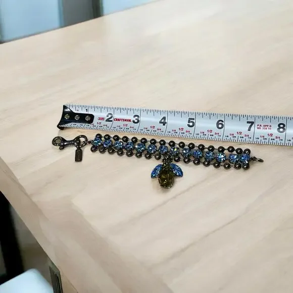 Y2K Coach Poppy Swarovski Crystal Bee Necklace, Bracelet & Earring Jewelry Set - Picture 9 of 13